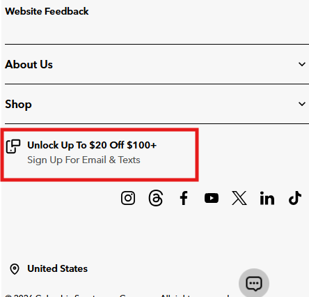 signup form